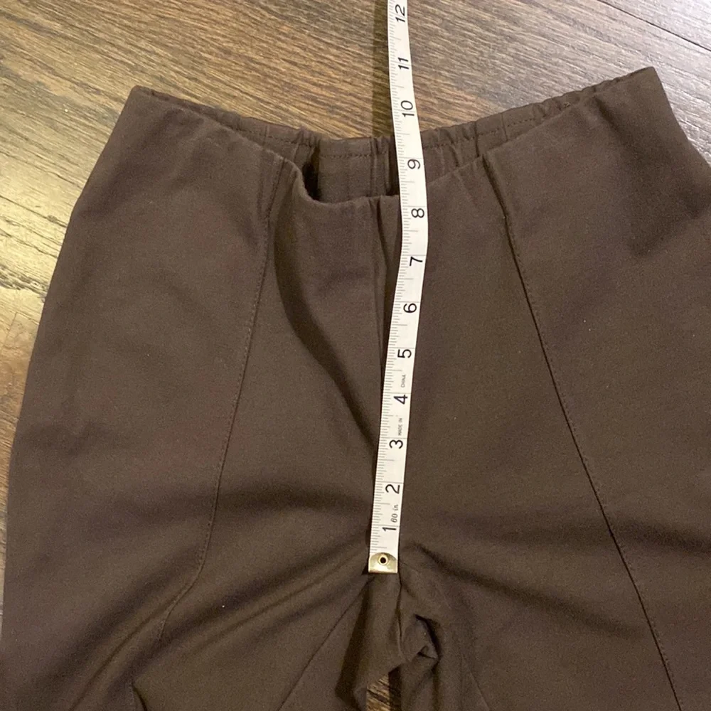 J. Jill Brown Ponte Knit Slim Leg Pants XS EUC